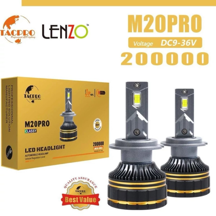 هدلایت خودرو لنزو نورفابریک مدل M20 Pro اورجینال(بسته 2 عددی)