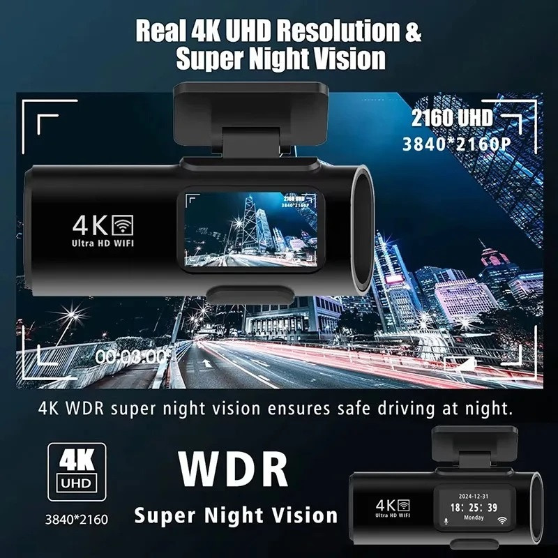 دوربین ثبت وقایع خودرو اتوویژن مدل OK309-K-GPS همراه با کیت برق مستقیم و GPS اکسترنال