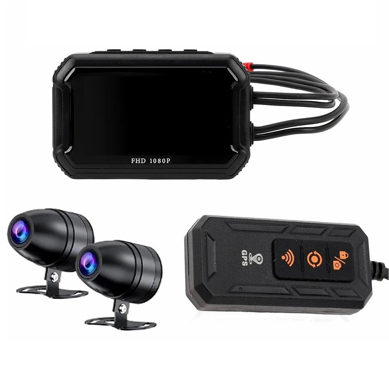 دوربین موتور سیکلت مدل 2 لنز کد MT5B-WiFi همراه با GPS