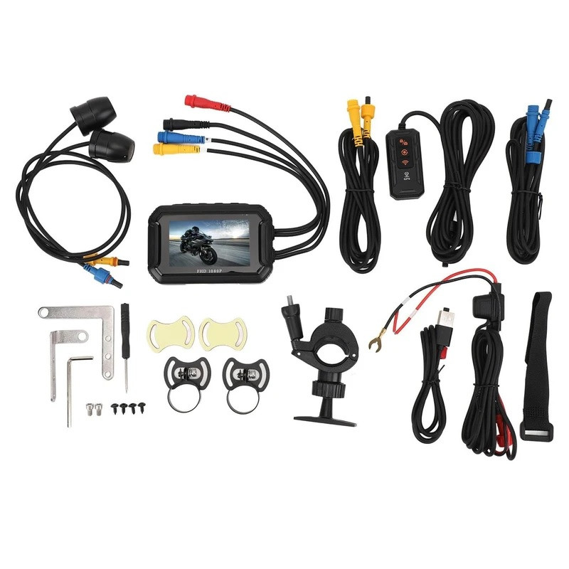 دوربین موتور سیکلت مدل 2 لنز کد MT5B-WiFi همراه با GPS